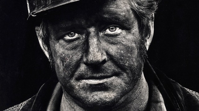 Coal miner Lee Hipshire in 1976, shortly after emerging from a mine in West Virginia, at the end of his shift. At age 36, he had worked 26 years underground. A few years later, Lee took early retirement because of pneumoconiosis, or black lung disease. He died at 57. (Courtesy of Earl Dotter) 