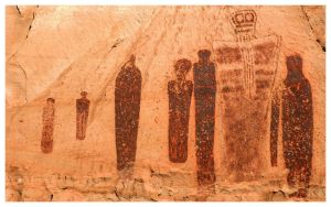 4,000 year-old pictographs at Horseshoe Canyon in Utah.